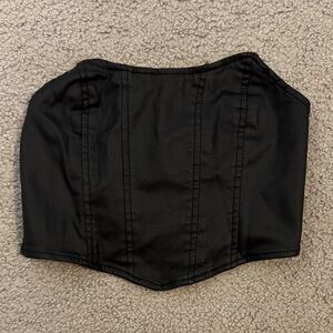 Edikted Black Corset with Pink Label